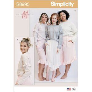 Lounge Pants Knit Top Sewing Pattern Simplicity S8995 XS-XL Madalynne Intimates